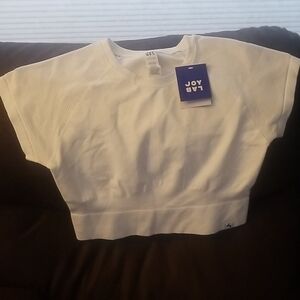 Joy Lab White Cropped Top
